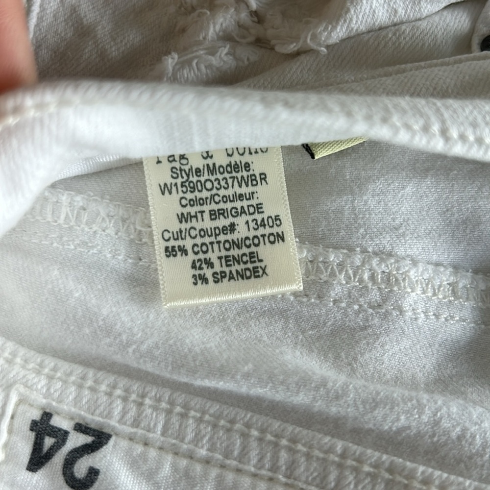 Rag & Bone DRE white rip style jeans! - Picture 5 of 6